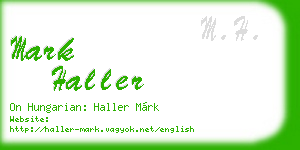 mark haller business card
